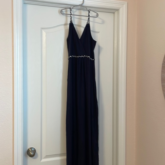 GUC Seraphine Maternity Maxi Navy & White Size 8 - Picture 1 of 3